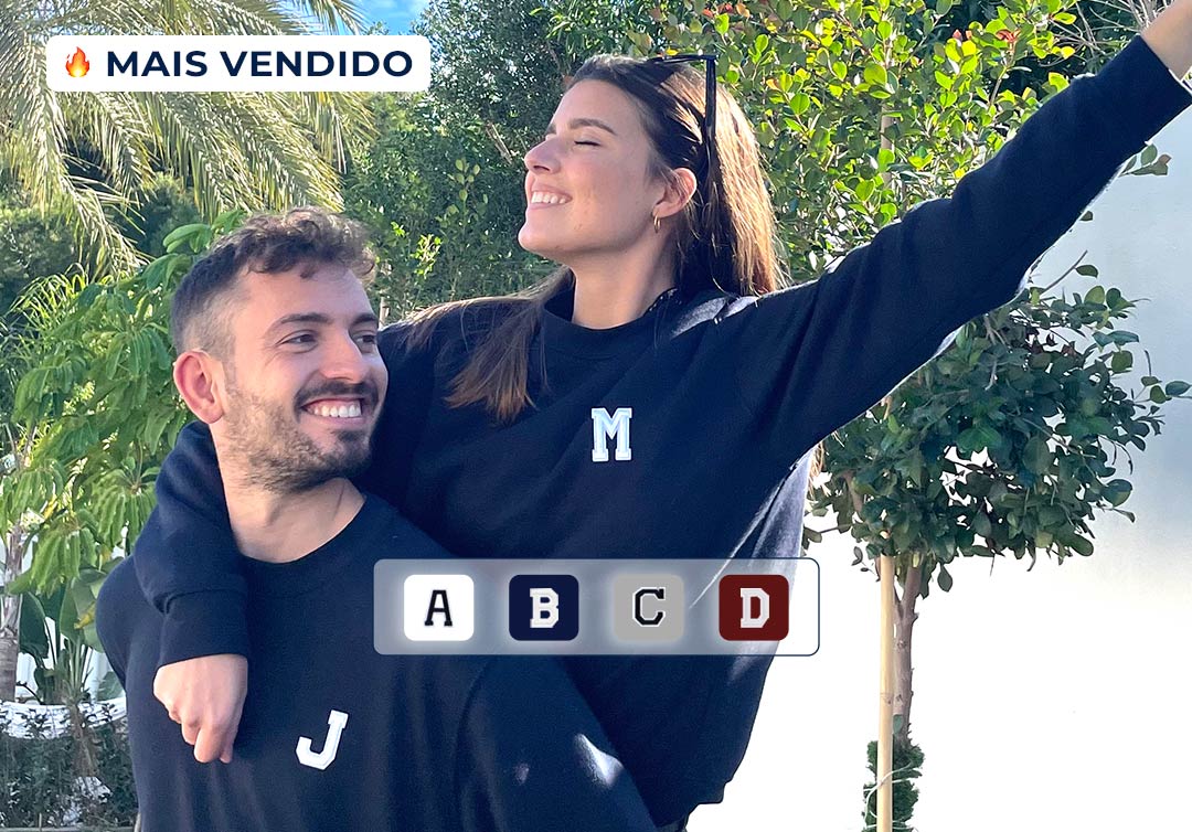 Pack de sweats com iniciais, um presente personalizado