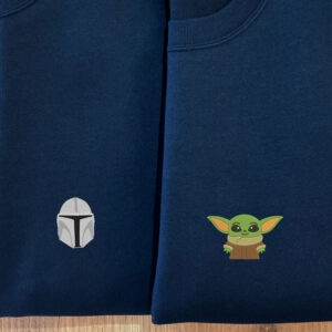 Sweats de Star Wars com o Baby Yoda e o Mandalorian