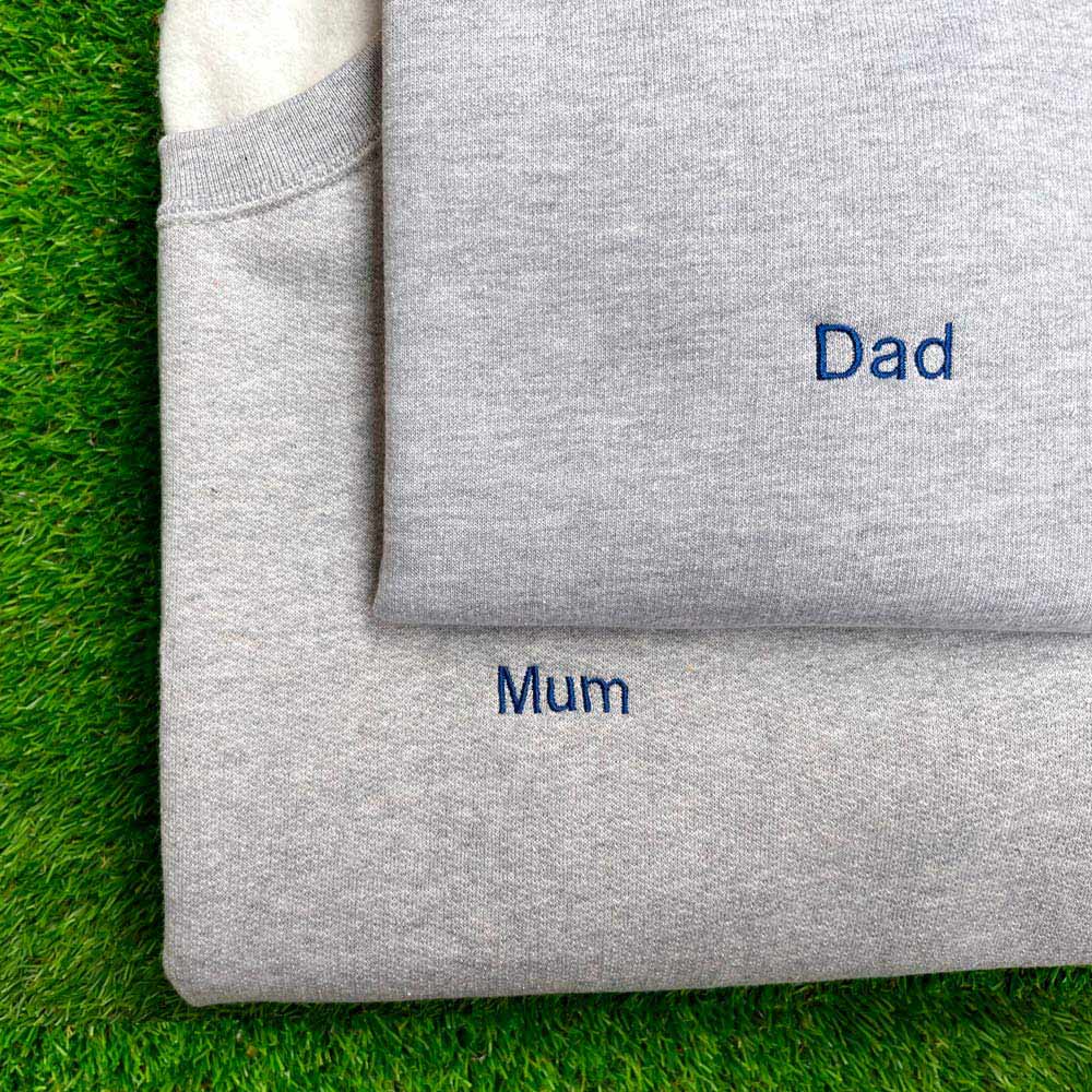 Sweats mum e dad com texto