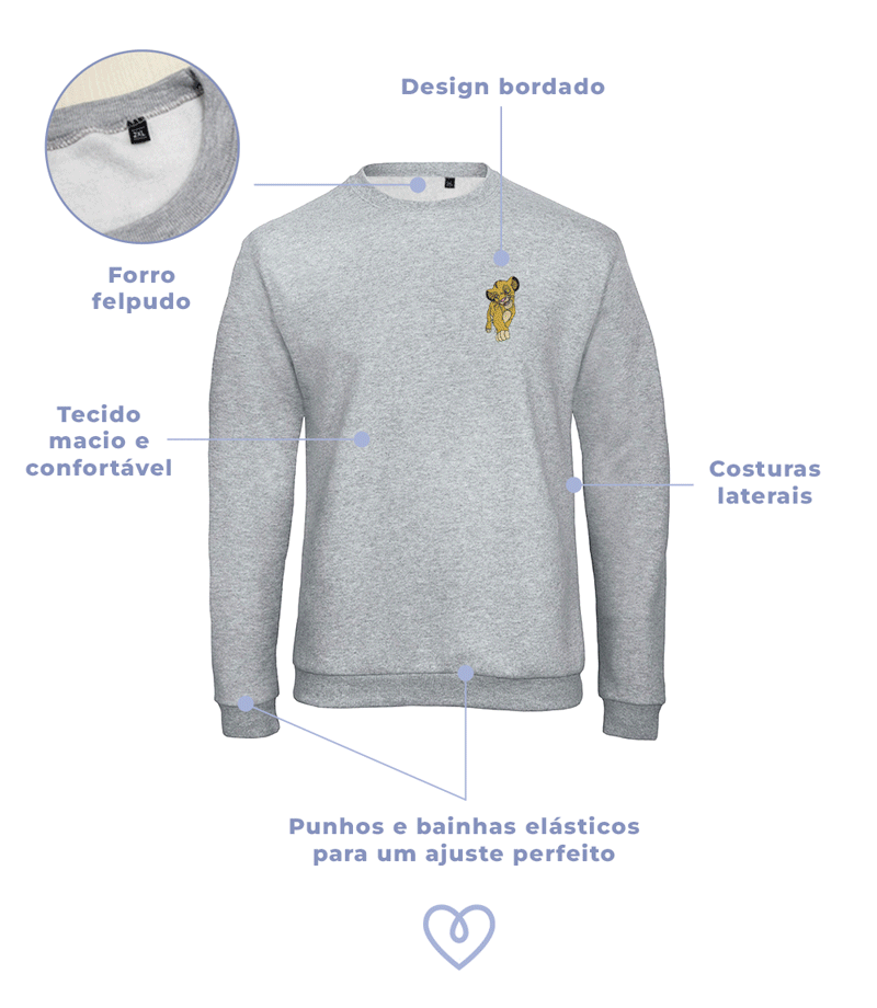 Características das sweats personalizadas