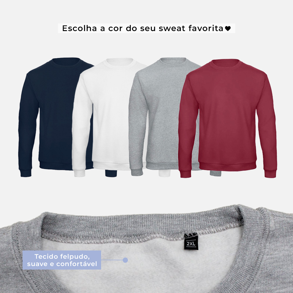 Cores dos sweats personalizados bordados