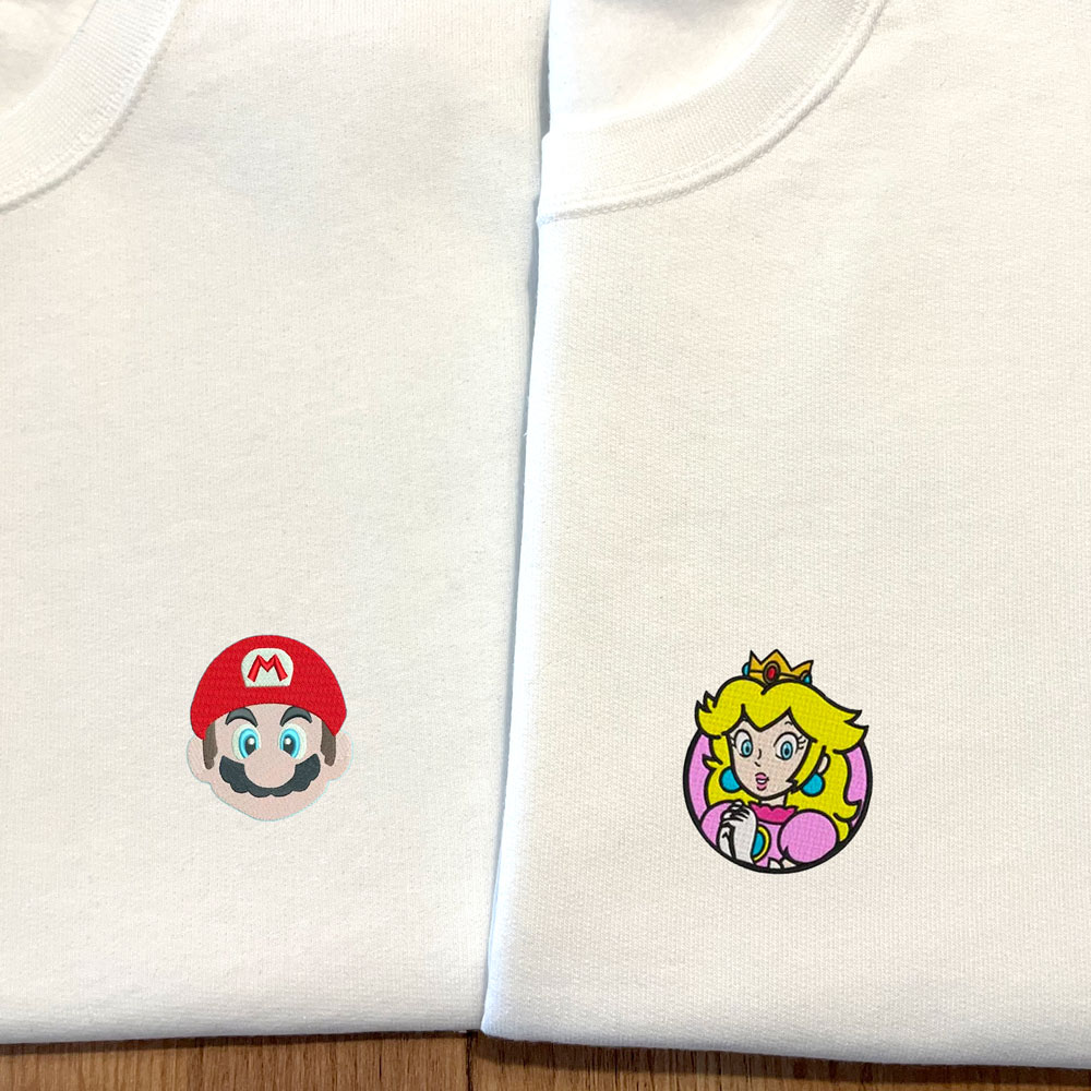 Sweats de Super Mario Bros com o Mario e a Peach