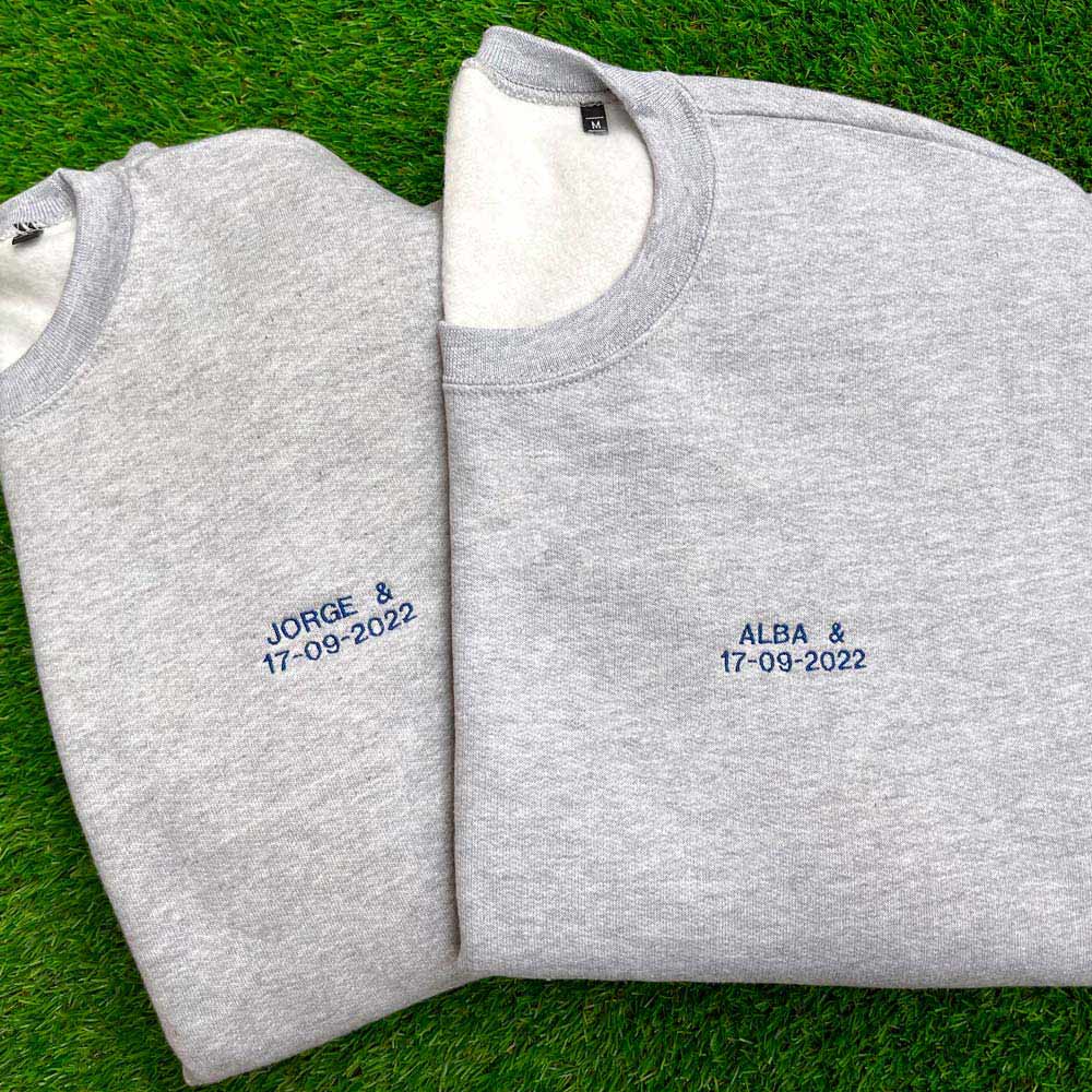 Sweats bordadas com texto